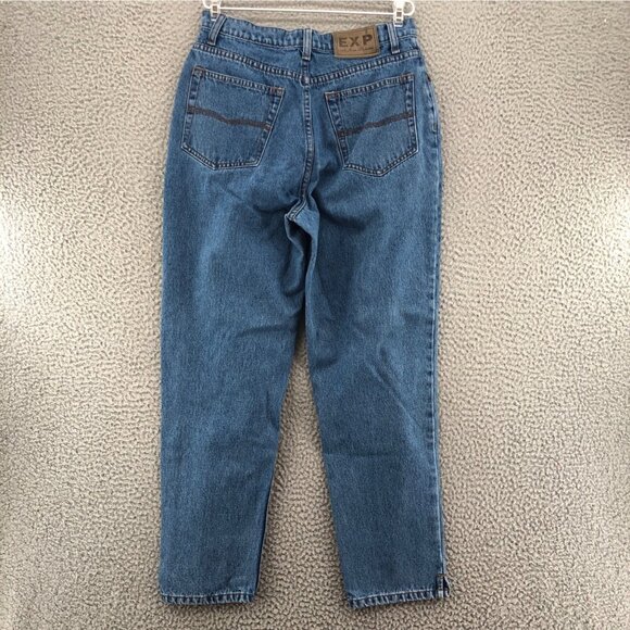 EXP Jeans Womens 9 10 Blue Medium Wash Denim Tapered Ankle Mom Everyday Vintage - Picture 3 of 12
